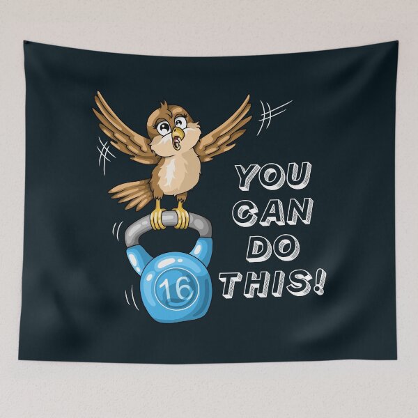 Item preview, Fitness motivation funny quote sparrow designed and sold by ARTemyzz.