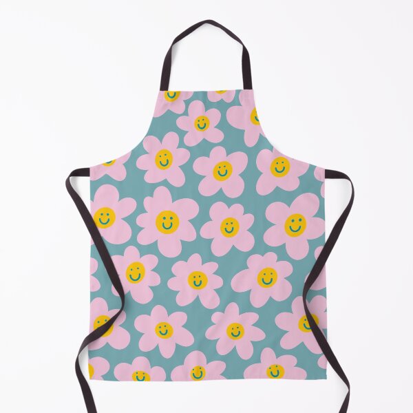 Item preview, Happy Flower Field - navy smiles designed and sold by Home with Lola.