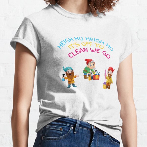 Off to Clean We Go Funny Cleaning Lady Housekeeper Cleaning Crew Gifts Classic T-Shirt