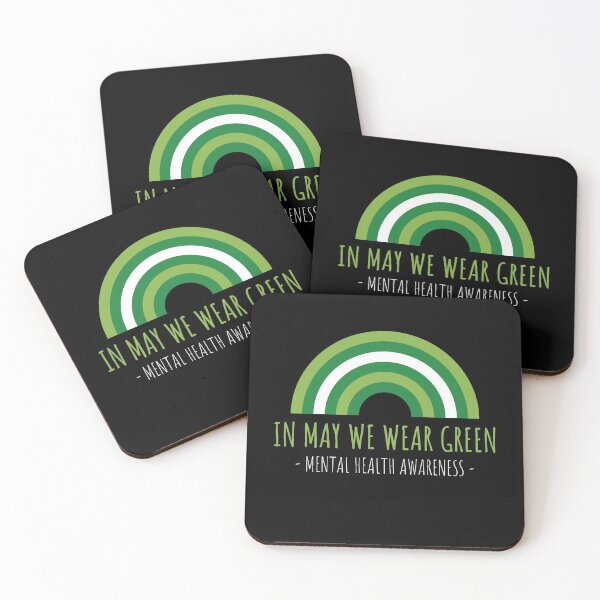 Item preview, In May We Wear Green Mental Health Awareness Green Rainbow designed and sold by TamGustam.