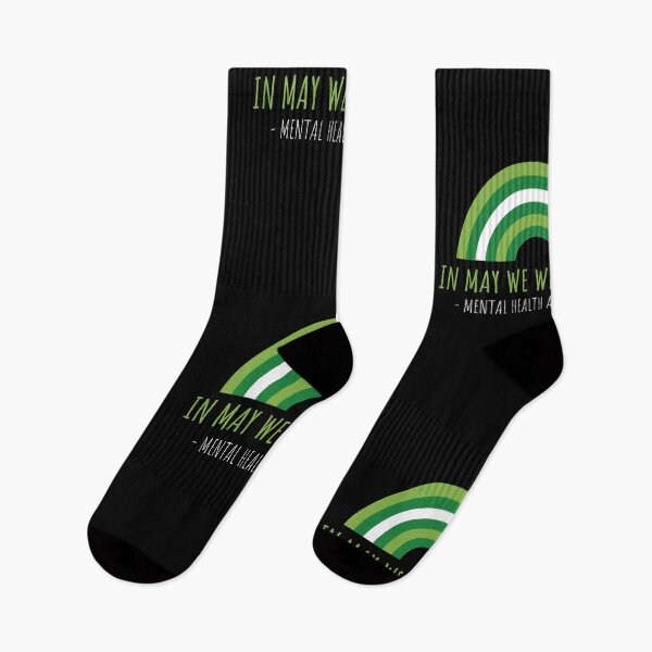 Item preview, In May We Wear Green Mental Health Awareness Green Rainbow designed and sold by TamGustam.