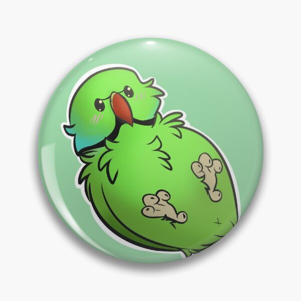 Item preview, Ring-necked parakeet lying green designed and sold by Suvillyon.