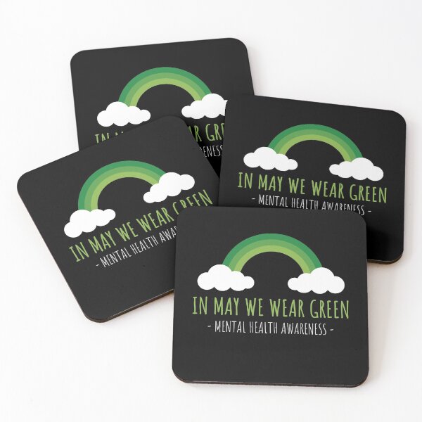 Item preview, In May We Wear Green Mental Health Awareness Rainbow designed and sold by TamGustam.