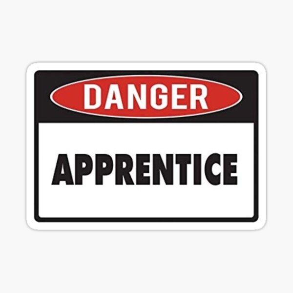 Danger Apprentice Sticker