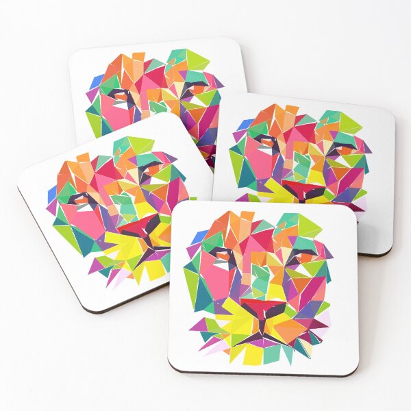 Item preview, Colorful crystalline lion products  designed and sold by Omaren Designs.