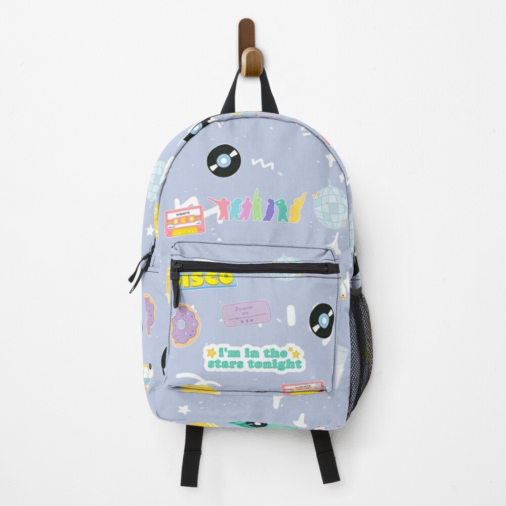 Blue Galaxy BTS Jin Allover Printed Backpack