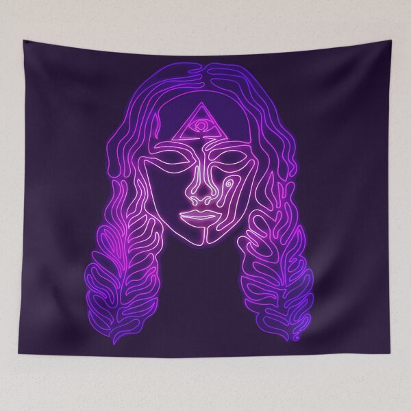 Item preview, Third Eye Face Line Doodle - 03 designed and sold by serenaking.