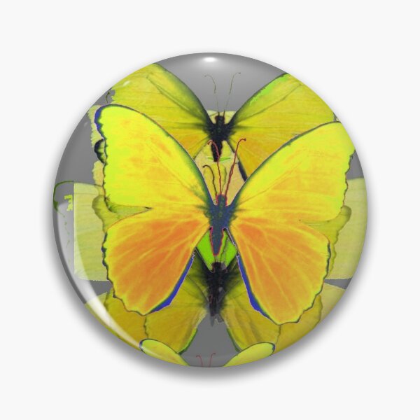Item preview, GREY ART YELLOW BUTTERFLIES ABSTRACT PATTERN designed and sold by sharlesart.