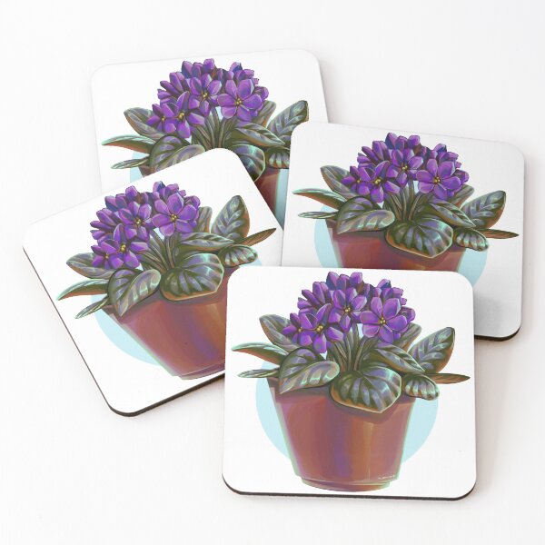 Item preview, Vibrant Violets Houseplant Painting  designed and sold by Abi Deniz.