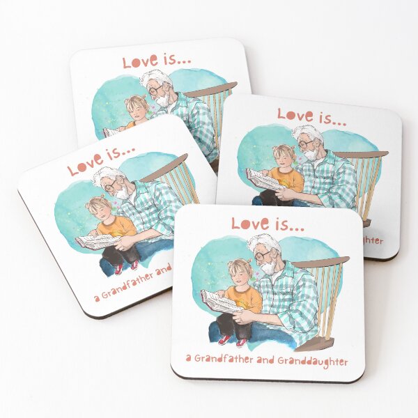 Item preview, Grandfather and Granddaughter Love Reading a Book designed and sold by ObservantPoet.