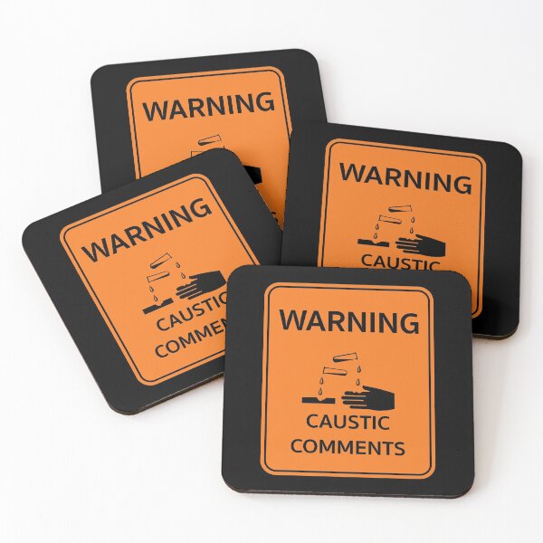 Item preview, Highway style workplace sign "Warning Caustic Comments". Office humor designed and sold by MultistorieDog.