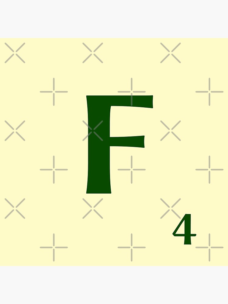 Imagen 5 de 5, Posavasos (lote de 4) con la obra Ficha de Scrabble de la F de 4 puntos, diseñada y vendida por fgrdisseny.