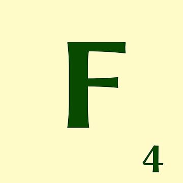 Imagen de la obra Ficha de Scrabble de la F de 4 puntos de fgrdisseny