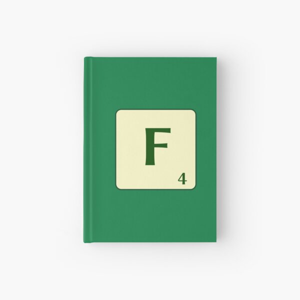 Ficha de Scrabble de la F de 4 puntos Cuaderno de tapa dura