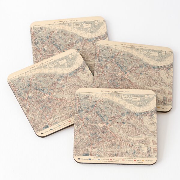 Item preview, London Poverty Map 1898-9 designed and sold by MaryJaneRC.