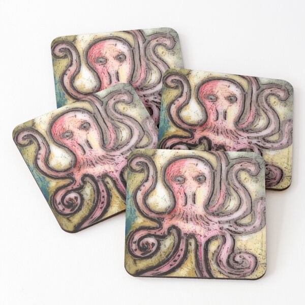 Item preview, Pink Octopus, Eight Legs, Mythical, Sea Life, Creature, Ocean,  designed and sold by artenvironments.