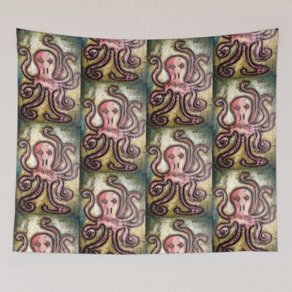 Item preview, Pink Octopus, Eight Legs, Mythical, Sea Life, Creature, Ocean,  designed and sold by artenvironments.
