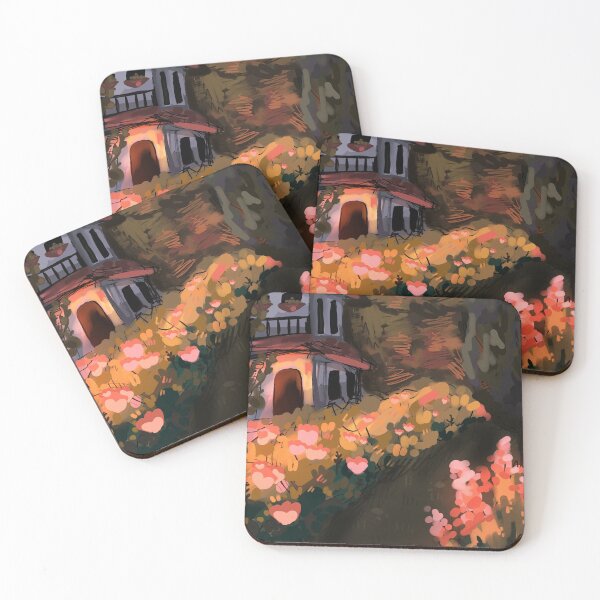 Item preview, Pretty floral landscape painting  designed and sold by HibiscusHeron.