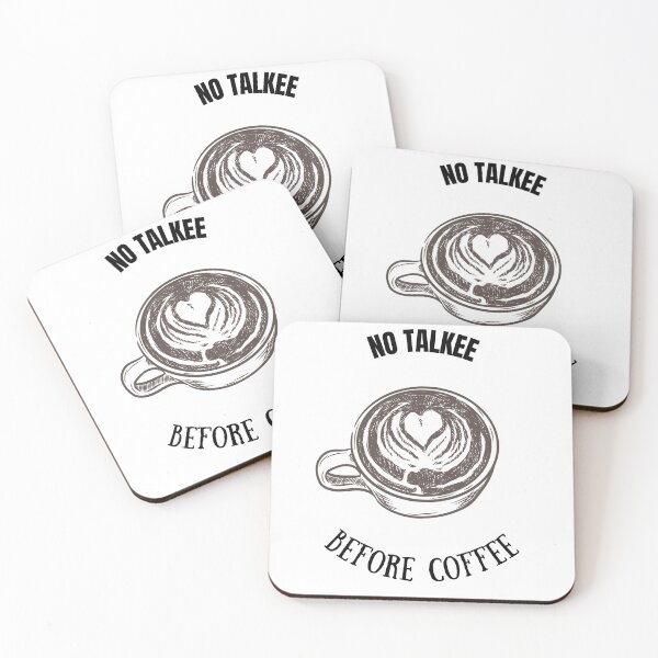 Item preview, No talkee before coffee designed and sold by Casama-tienda.