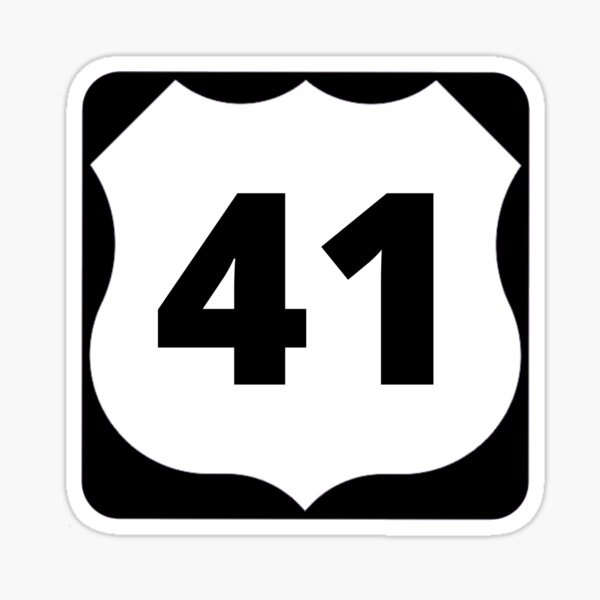 41 (highway sign) Sticker