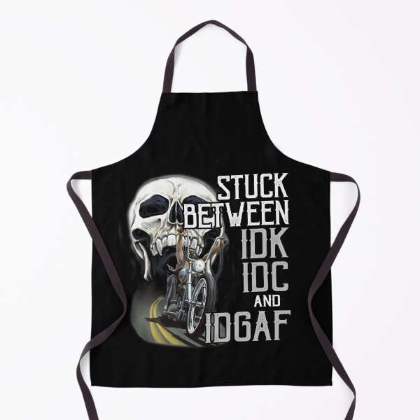 Item preview, Stuck Between Idk Idc And Idgaf Bike Skull Biker designed and sold by Dressed For  Duty.