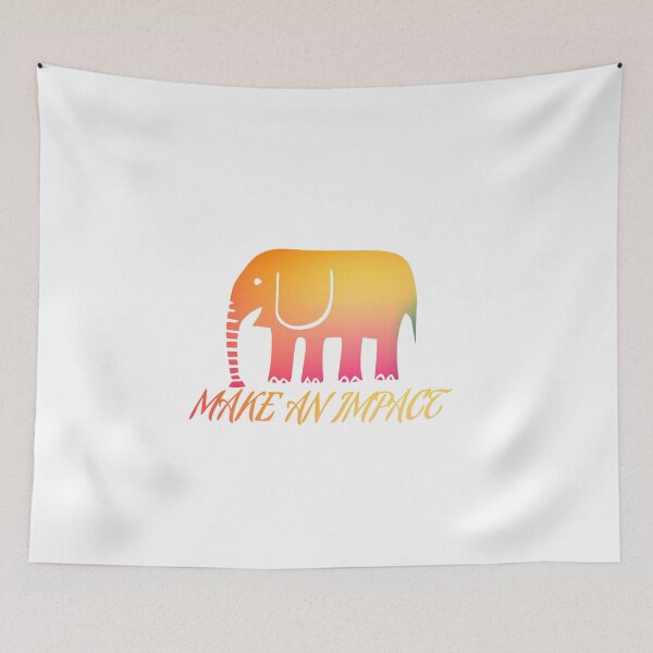 Item preview, Make An Impact Rainbow Elephant - Red and Orange designed and sold by yurahbom.