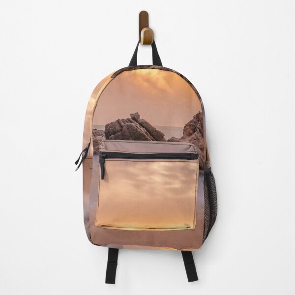 Item preview, Beautiful Sunset Light over the Ocean with Interesting Rock Shape designed and sold by digoarpi.