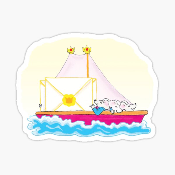 "King Leo’s Mice Sailing, Invitations" Sticker
