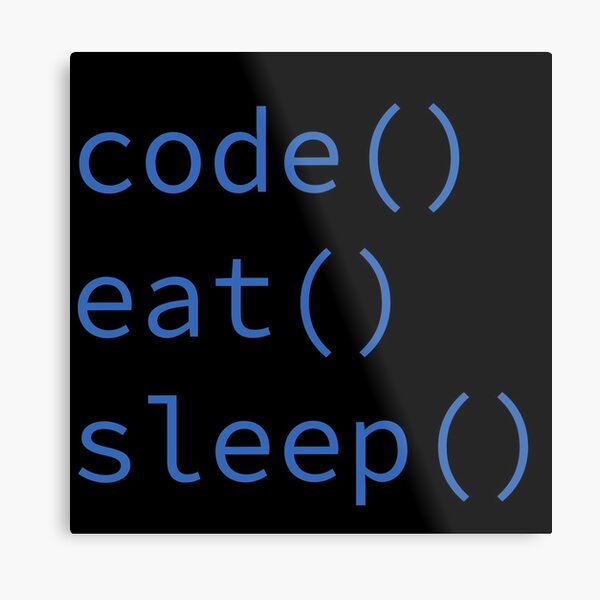 Code, Eat, Sleep Metal Print