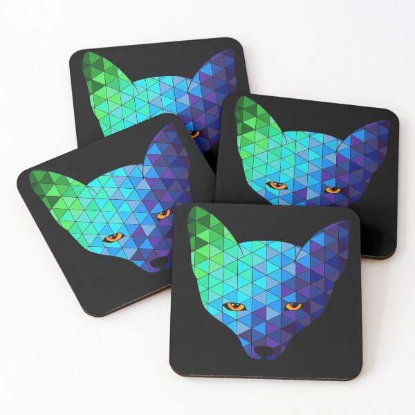 Item preview, Geometric triangles ombré fox  designed and sold by inkyclovers.