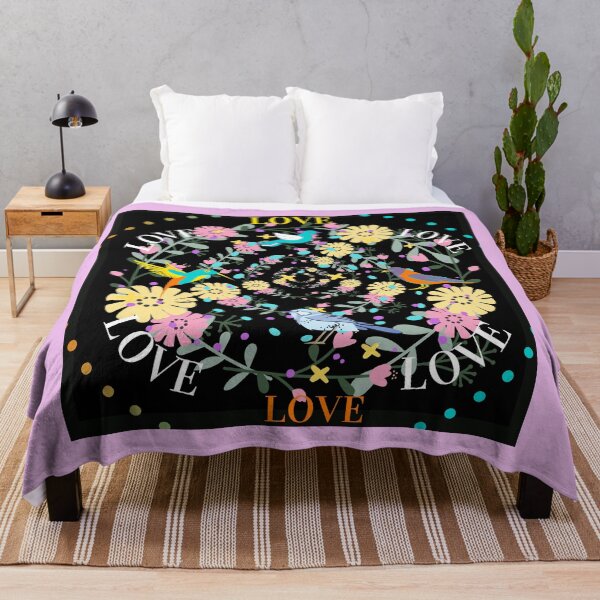 Item preview, Love, black floral bird's nest 2 birds on the grind designed and sold by Mammanation.