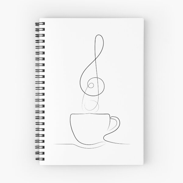 Item preview, Coffee And Music One Line Art | One Line Artist | Minimal Art | One Line Art | Minimalist designed and sold by One-Line-Artist.