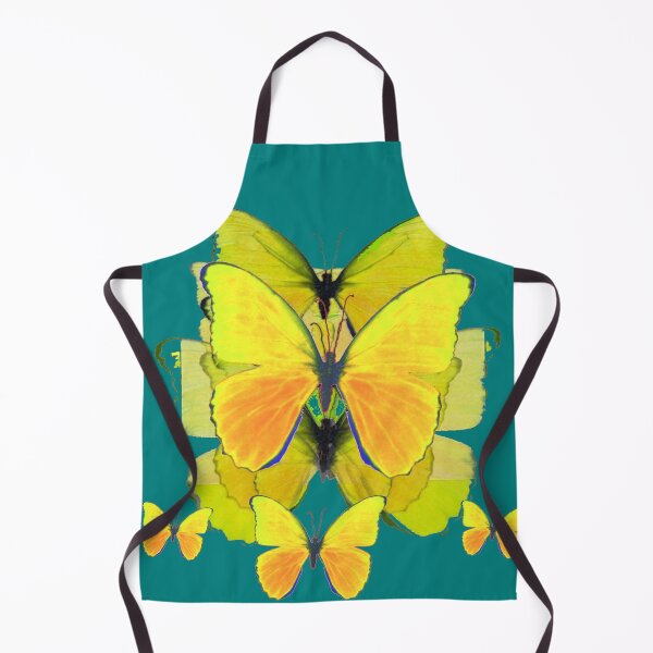 Item preview, TEAL YELLOW BUTTERFLIES PATTERN ART designed and sold by sharlesart.