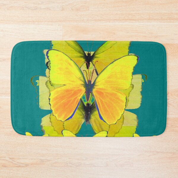 Item preview, TEAL YELLOW BUTTERFLIES PATTERN ART designed and sold by sharlesart.