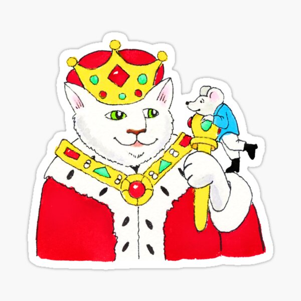 Item preview, "King Leo and Palace Mouse on Scepter" designed and sold by gigiamal.