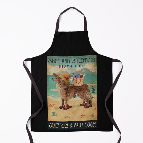 Item preview, Funny Shetland Sheepdog Beach Life Sandy Toes vintage designed and sold by Douglafa.