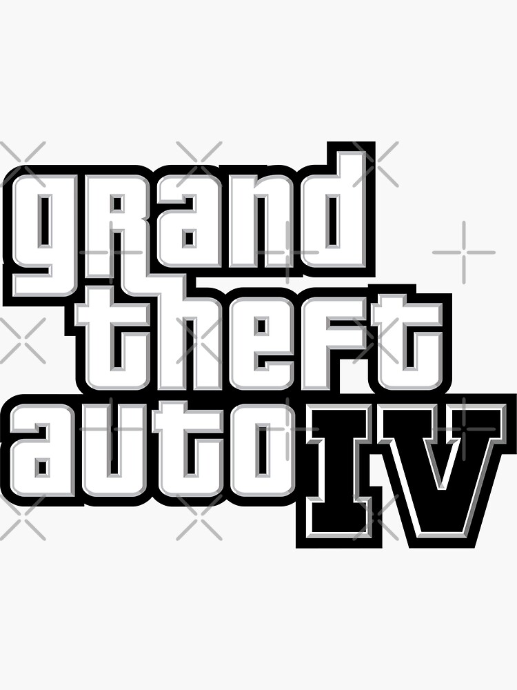 "GRAND THEFT AUTO IV" Sticker by ravshop | Redbubble