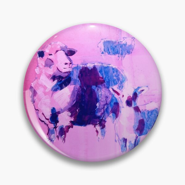 Item preview, Sheep painting purple and blue surreal designed and sold by MikeJory.