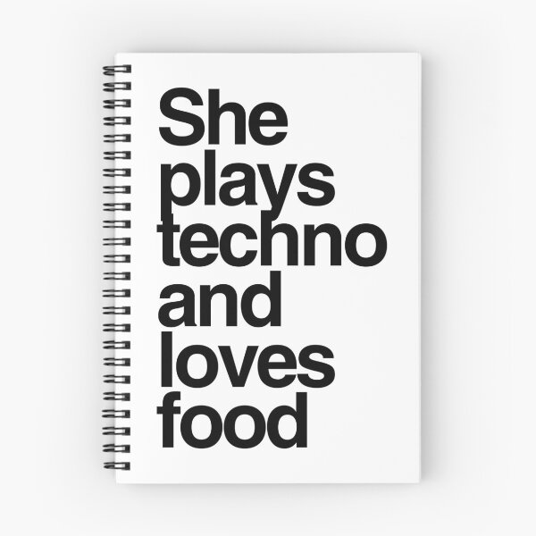 Item preview, She plays techno and loves food designed and sold by tropical_dream.