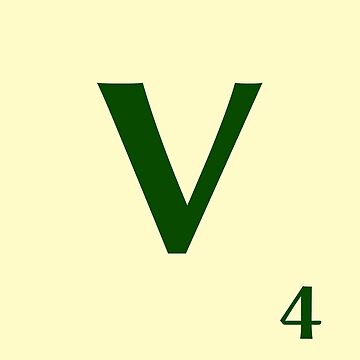 Imagen de la obra Ficha de Scrabble de la V de 4 puntos de fgrdisseny