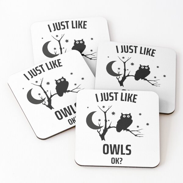 Item preview, I Just Like Owls Ok? Bird Saying Funny Owl designed and sold by DerEmmat.