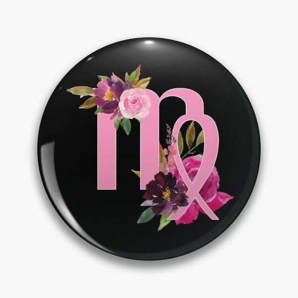 Item preview, Virgo Horoscope Zodiac Pink Flower Design designed and sold by Bumblefuzzies.