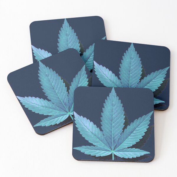 Item preview, Teal Canna-Pattern designed and sold by  CannaGranny™ .