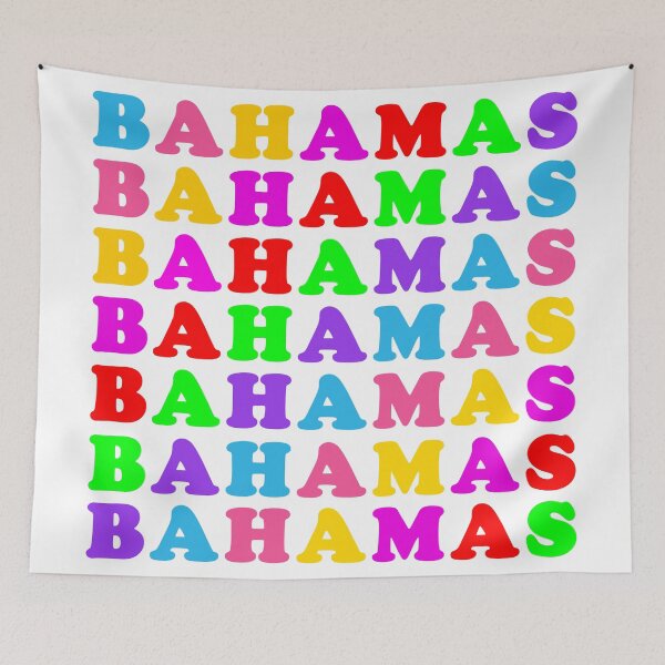Item preview, BAHAMAS in multi-colored letters on white designed and sold by collingalanos80.