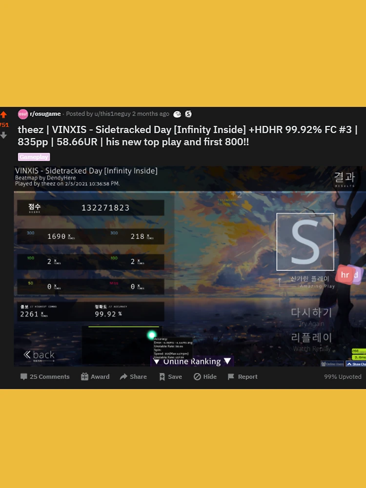 My friend started streaming osu! during online school : r/osugame