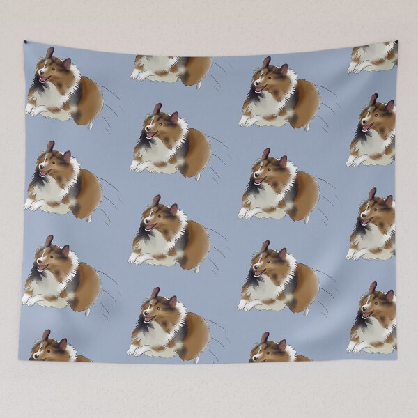 Item preview, Cute Sheltie Jumpling, Shetland Sheepdog designed and sold by ElysianCreation.
