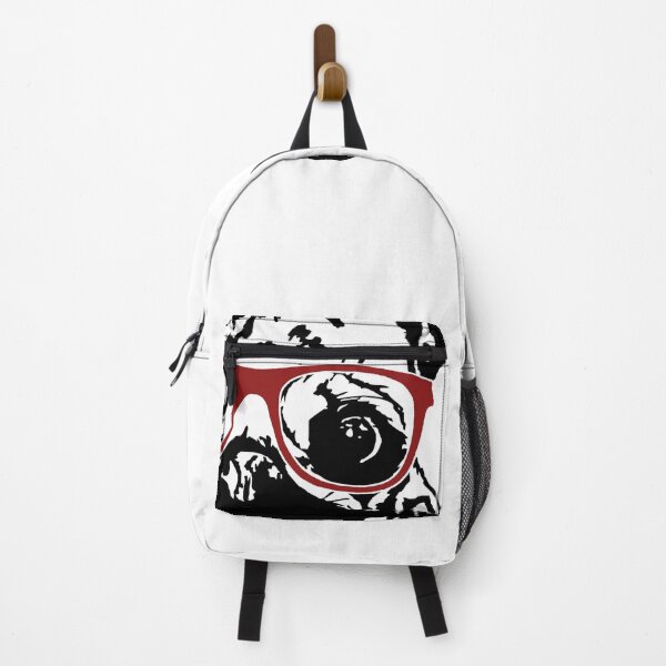 Item preview, PUG PUPPY FACE WITH RED GLASSES designed and sold by G4eighty.