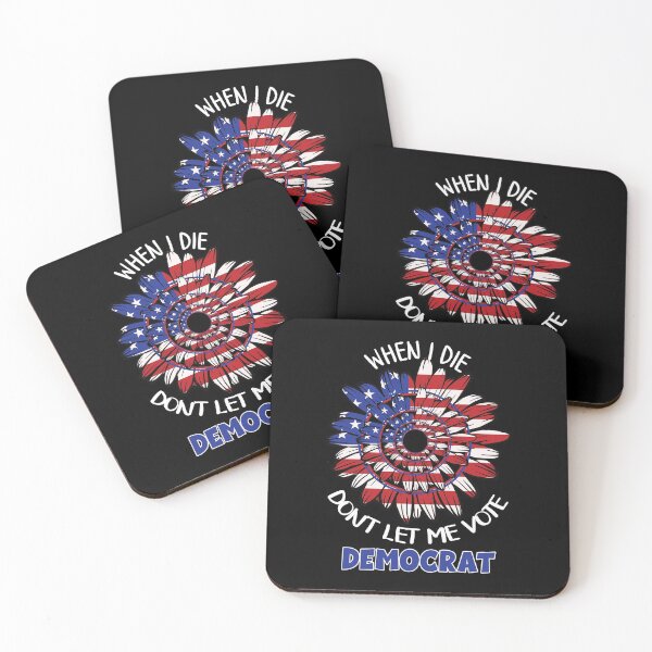 Item preview, When I Die Don'Let Me Vote Democrat, Sunflower American Flag designed and sold by orangeblue21.