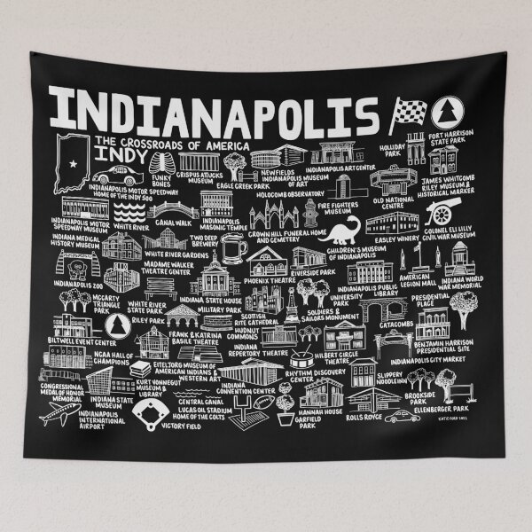Item preview, Indianapolis Indiana  designed and sold by fiberandgloss.