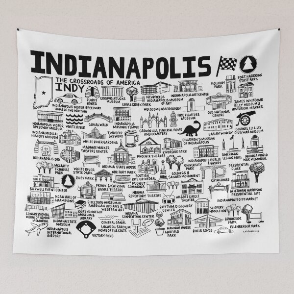 Item preview, Indianapolis Indiana designed and sold by fiberandgloss.